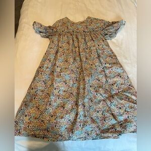 Floral dress with flutter sleeve